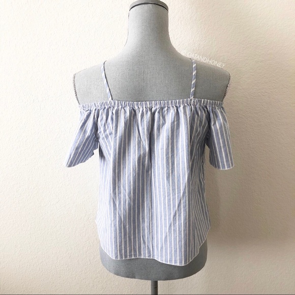 Ambiance Off the Shoulder Striped Top - Picture 3 of 3